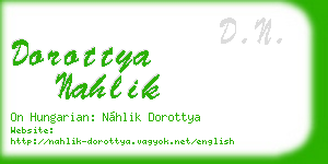 dorottya nahlik business card