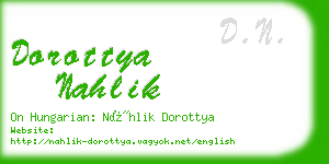 dorottya nahlik business card